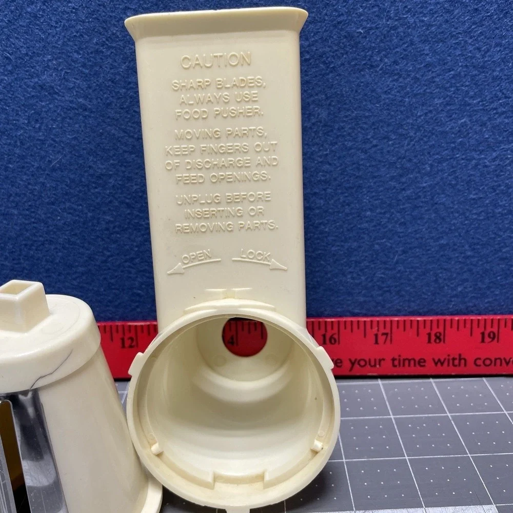 Presto Salad Shooter Replacement Parts Slicer Blade Chute Pusher Model 0291001